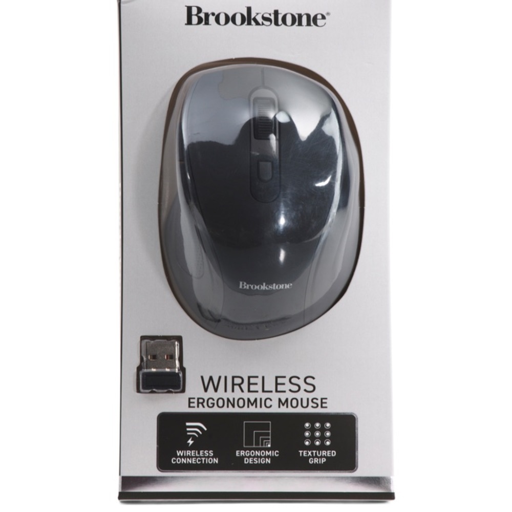 Brookstone Wireless Ergonomic Mouse Right Handed Dedicated DPI Button